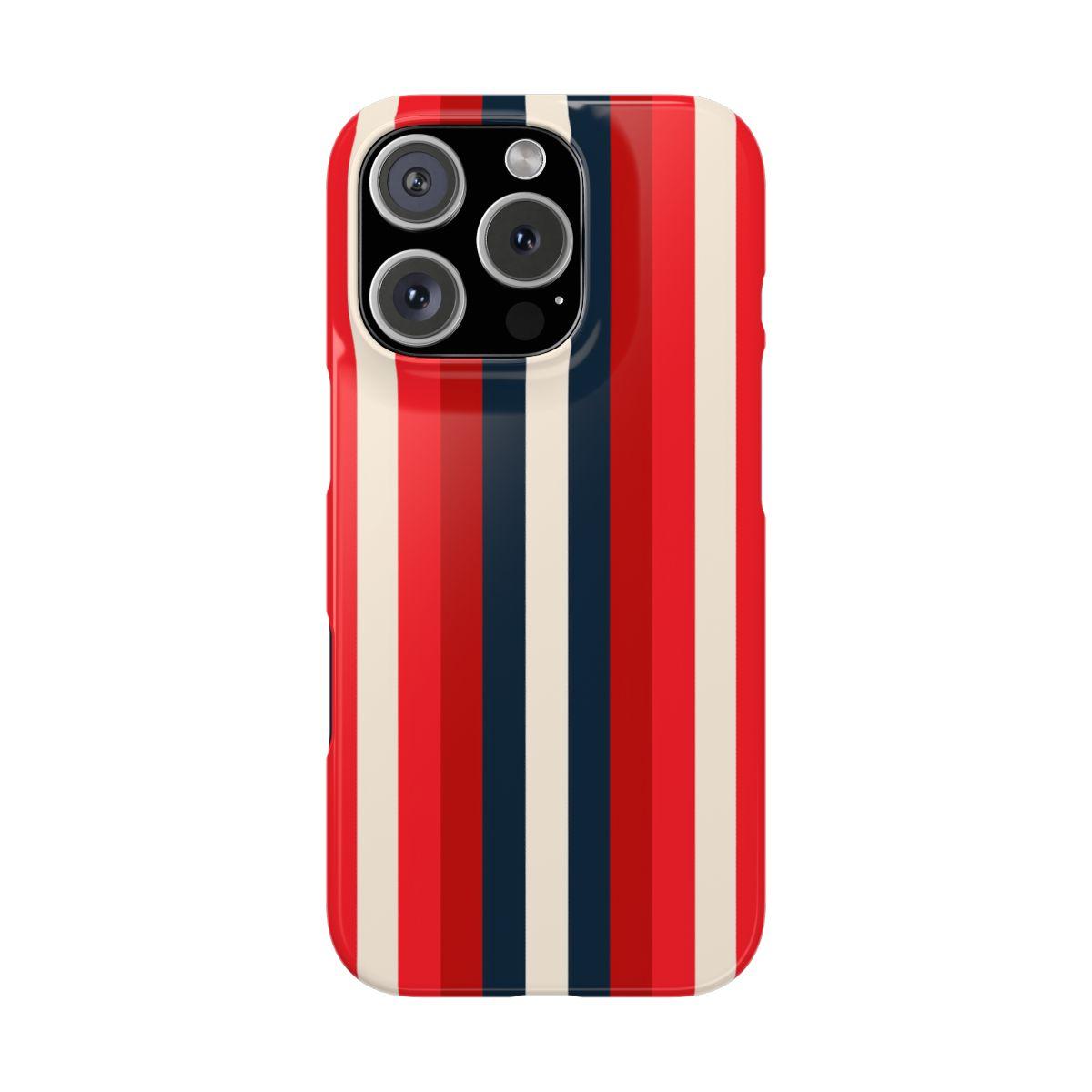 iPhone Case- Bold Red Stripes