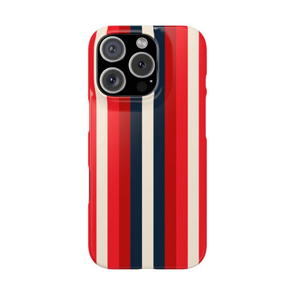 iPhone Case- Bold Red Stripes