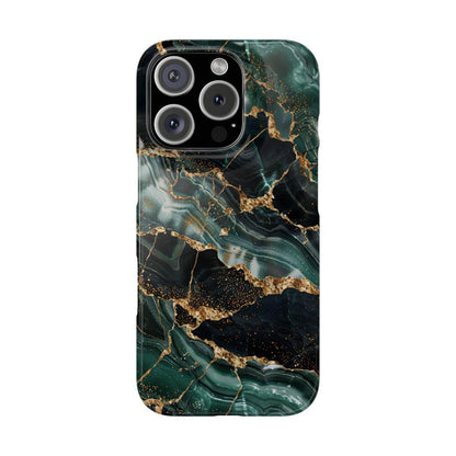 iPhone Case - Golden Vein Blue Marble