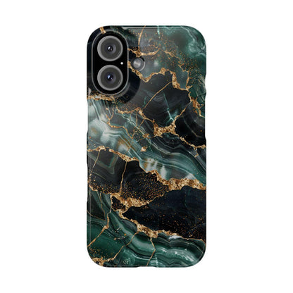 iPhone Case - Golden Vein Blue Marble