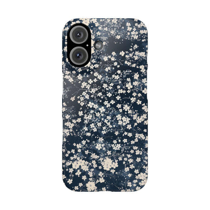 iPhone Case- Cherry Blossom Blue