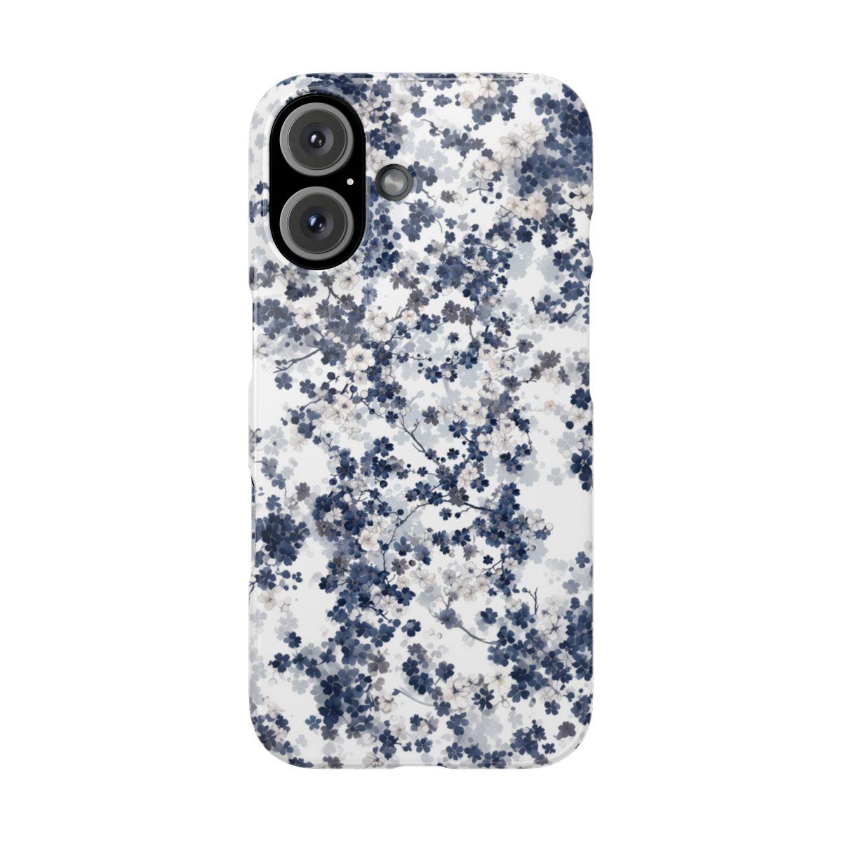 iPhone Case- White Blossom Pattern