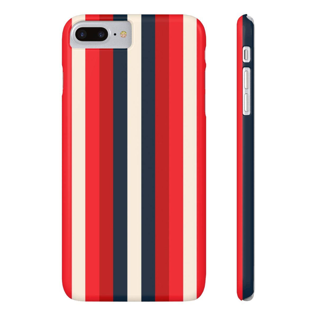 iPhone Case- Bold Red Stripes