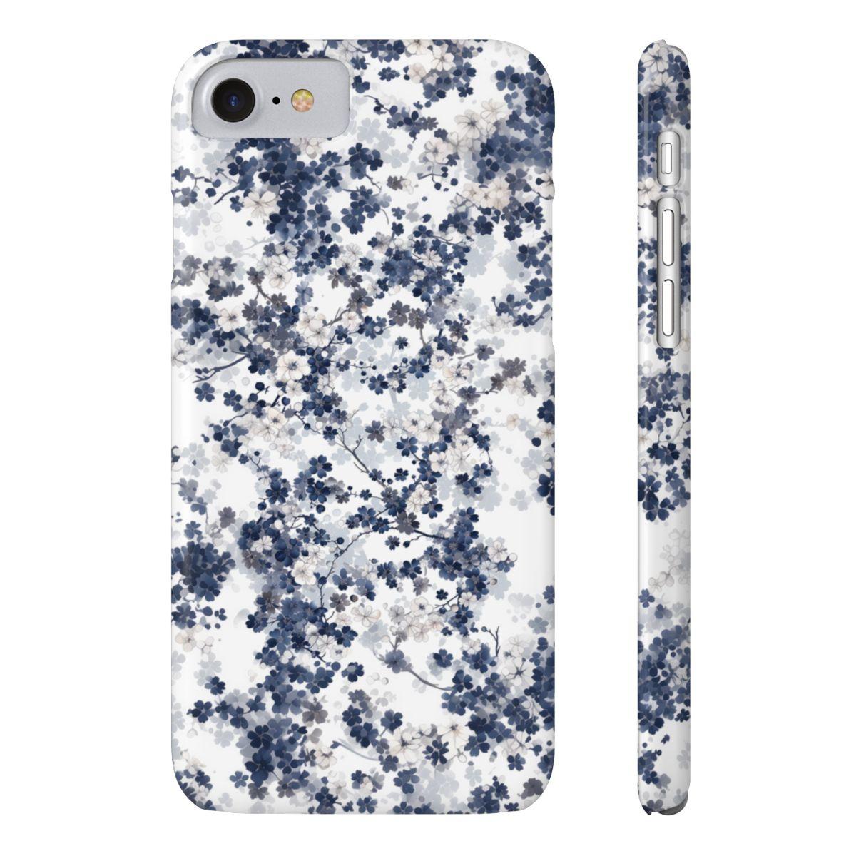 iPhone Case- White Blossom Pattern