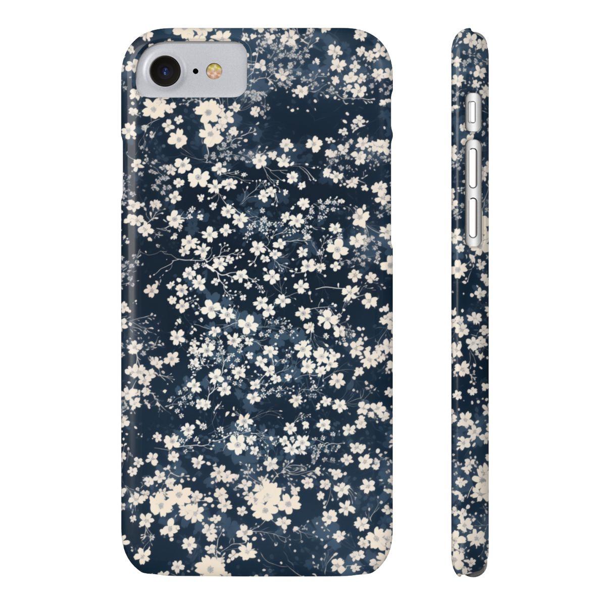 iPhone Case- Cherry Blossom Blue