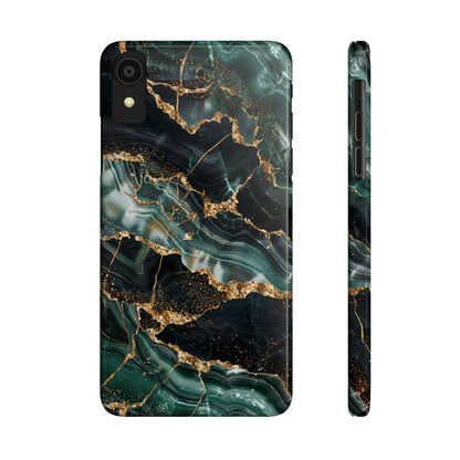 iPhone Case - Golden Vein Blue Marble