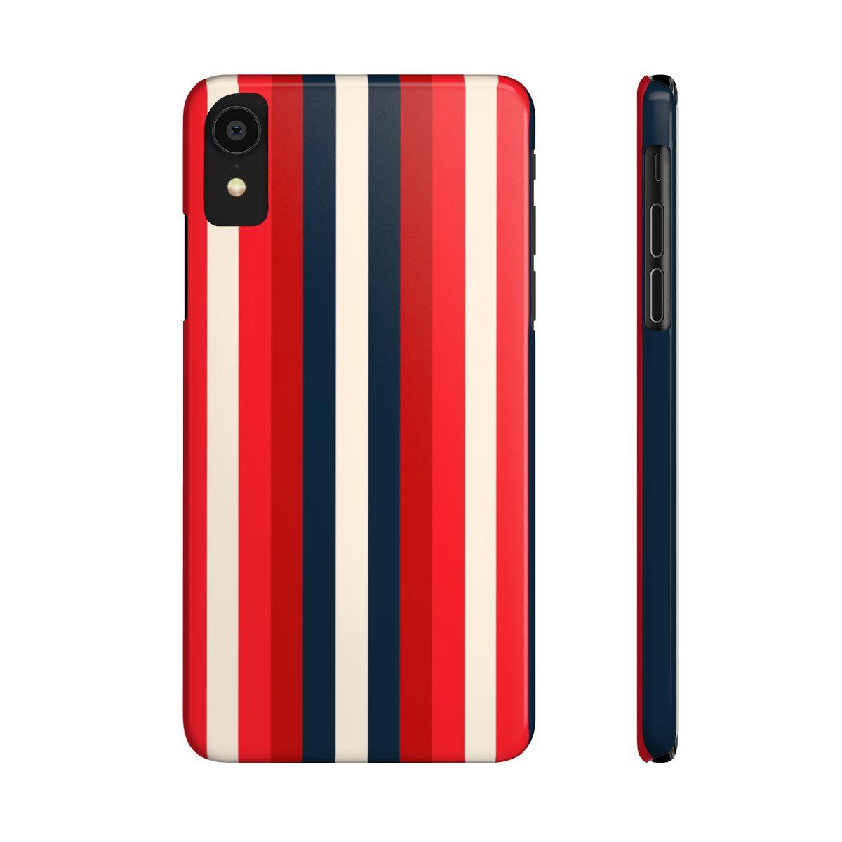 iPhone Case- Bold Red Stripes