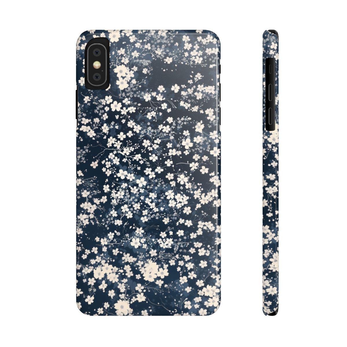 iPhone Case- Cherry Blossom Blue