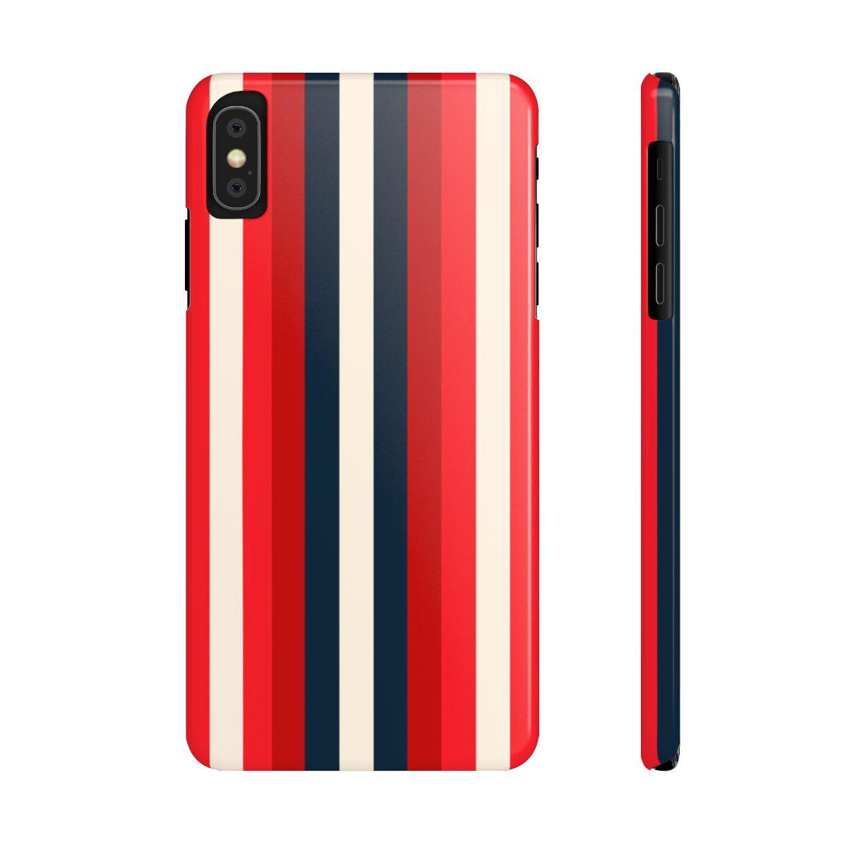 iPhone Case- Bold Red Stripes