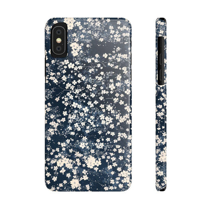 iPhone Case- Cherry Blossom Blue