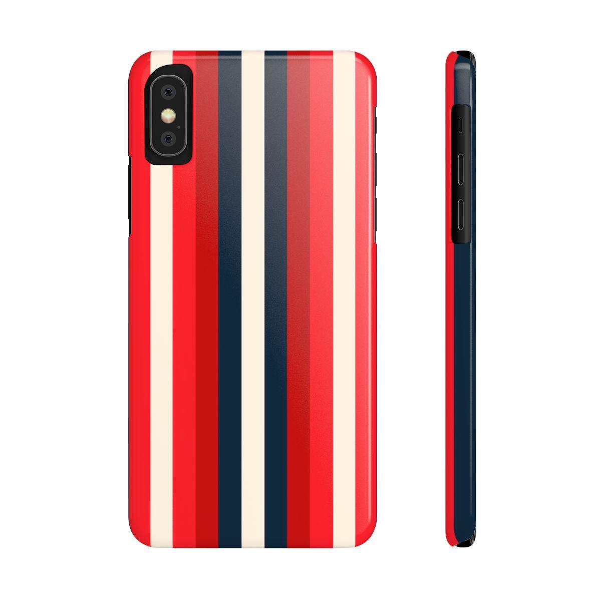 iPhone Case- Bold Red Stripes