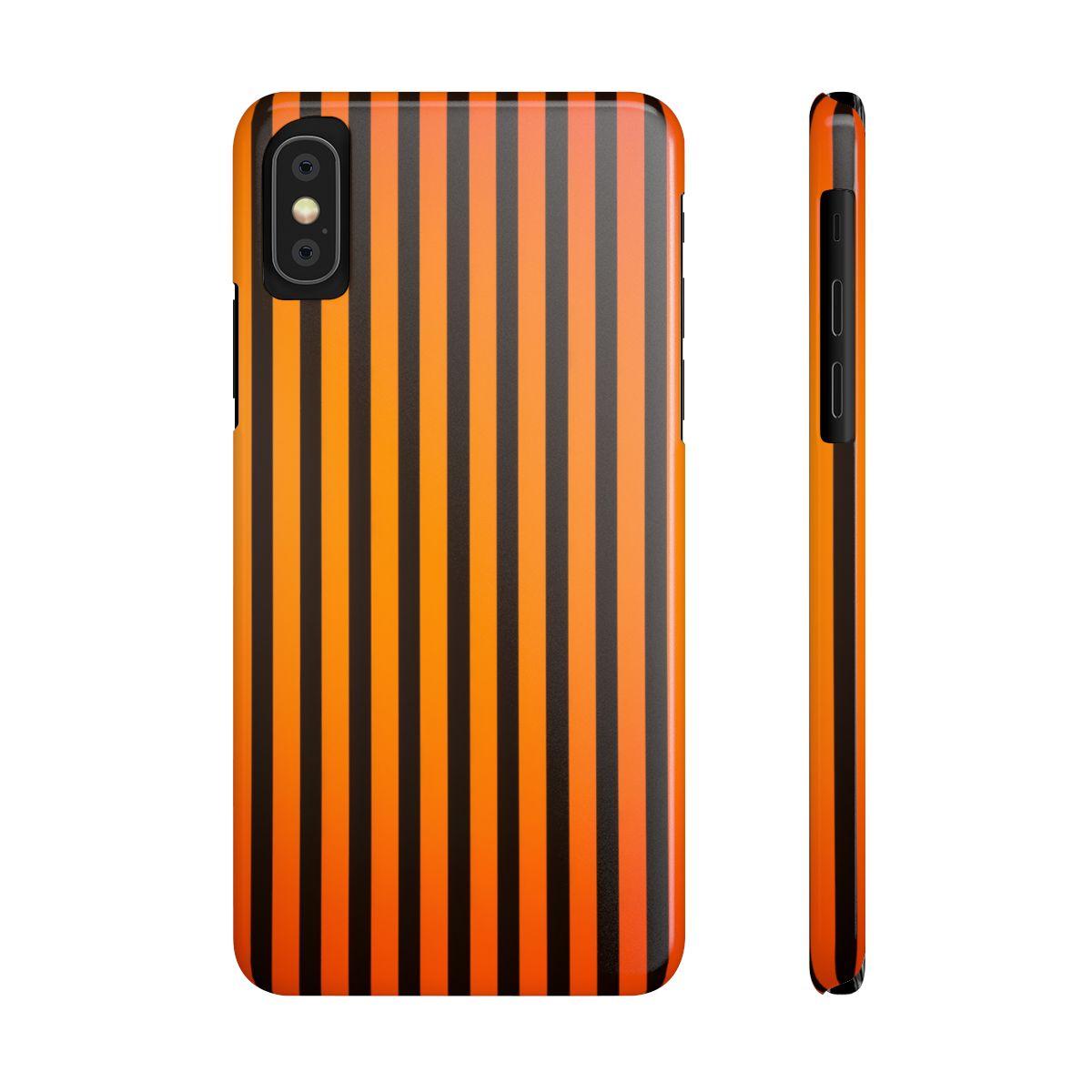 iPhone Case- Subtle Orange Stripes